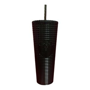 Holiday Emerald Green Grid Starbucks Tumbler